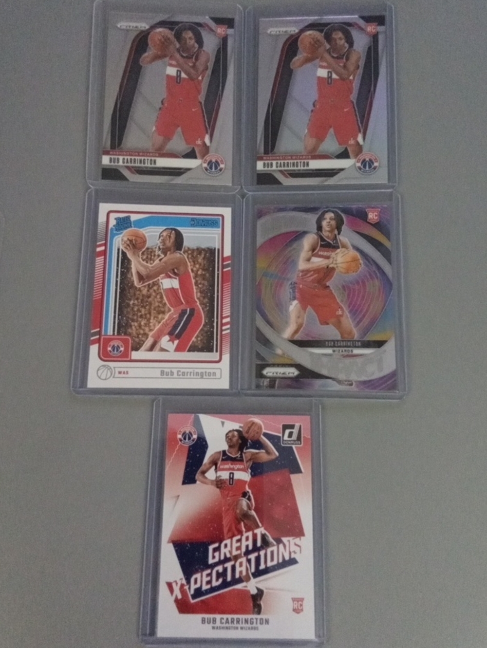Bob Carrington Rc Basketball Trading Card Lot - Red Design